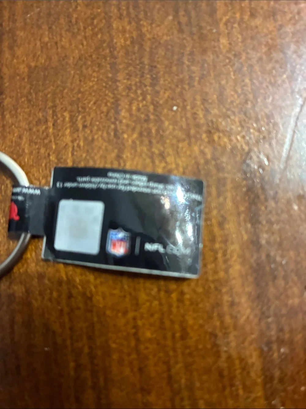 NFL Black Keychain Tag with Logo